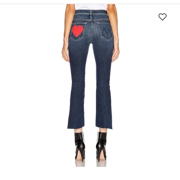 MOTHER INSIDER CROP STEP FRAY IN LOVE ON THE EDGE Hi Rise Raw Hem distressed dnm - Picture 4 of 14